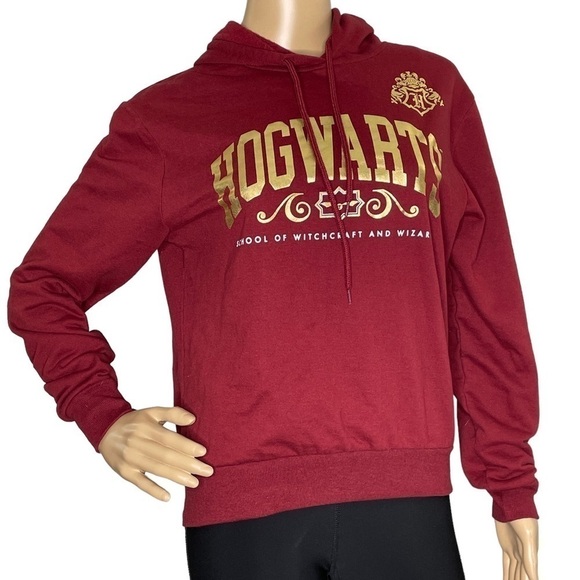 Wizarding World Harry Potter Hogwarts maroon hoodie medium - Picture 1 of 6